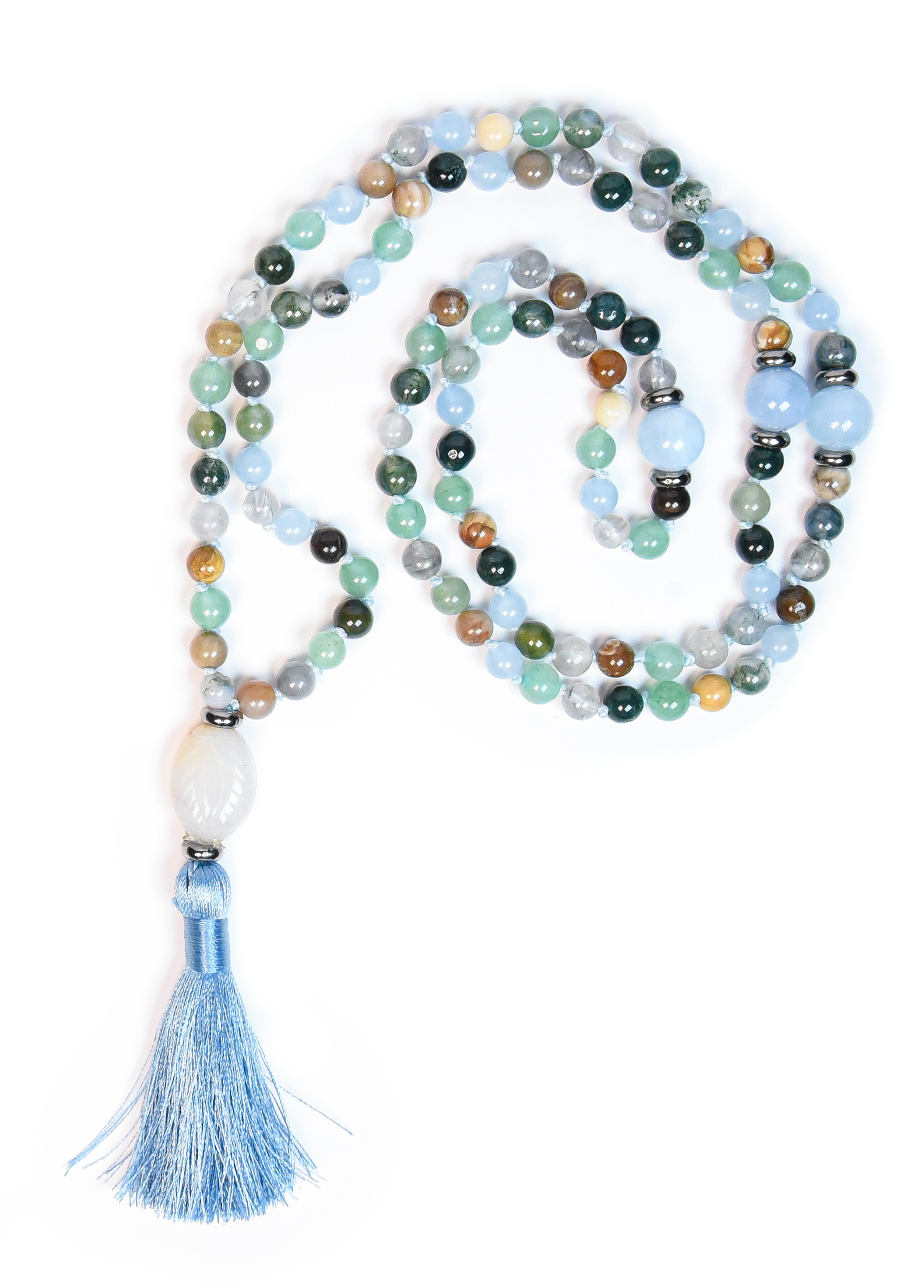 Dappled Sunlight Meditation Mala – 108 Beads for Calm & Abundance