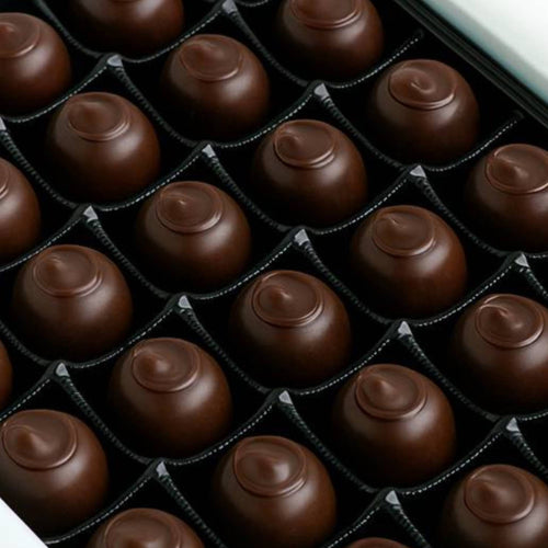 Andy Anand Cherry Covered Chocolate Gift Box Vegan Dark Chocolate Cordials 24 Pcs, 60% chocolate (cocoa butter)
