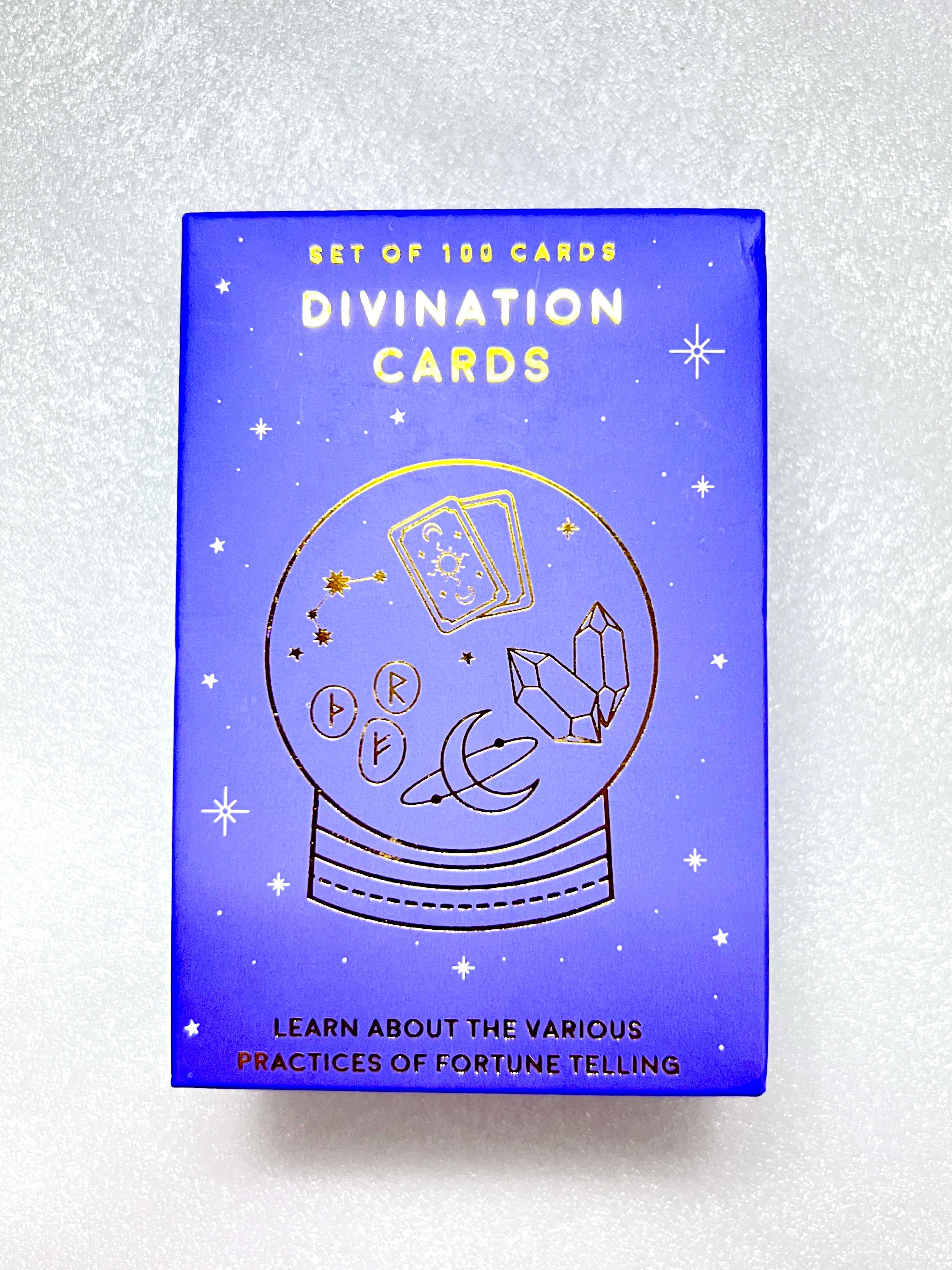 Divination Cards - Set of 100 Cards for Learning about Different Divination and Spiritual Practices