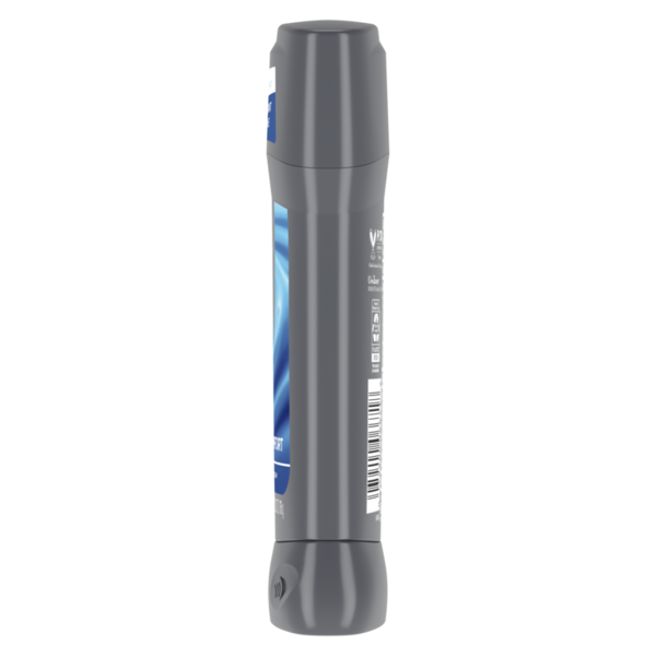 Dove Men+Care Clean Comfort Antiperspirant Deodorant Stick shown from the side on a white background, featuring a gray twist-up container with blue label, providing 72-hour sweat and odor protection.