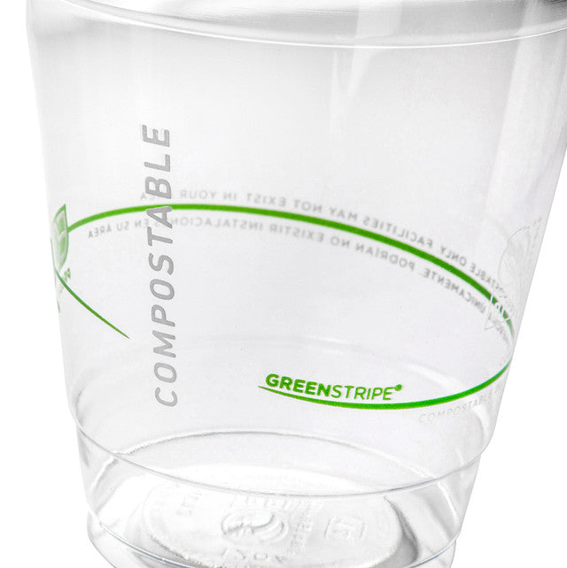 Eco-Products GreenStripe Compostable Cold Cups - 9 oz (QTY 1000), SKU EP-CC9S-GS