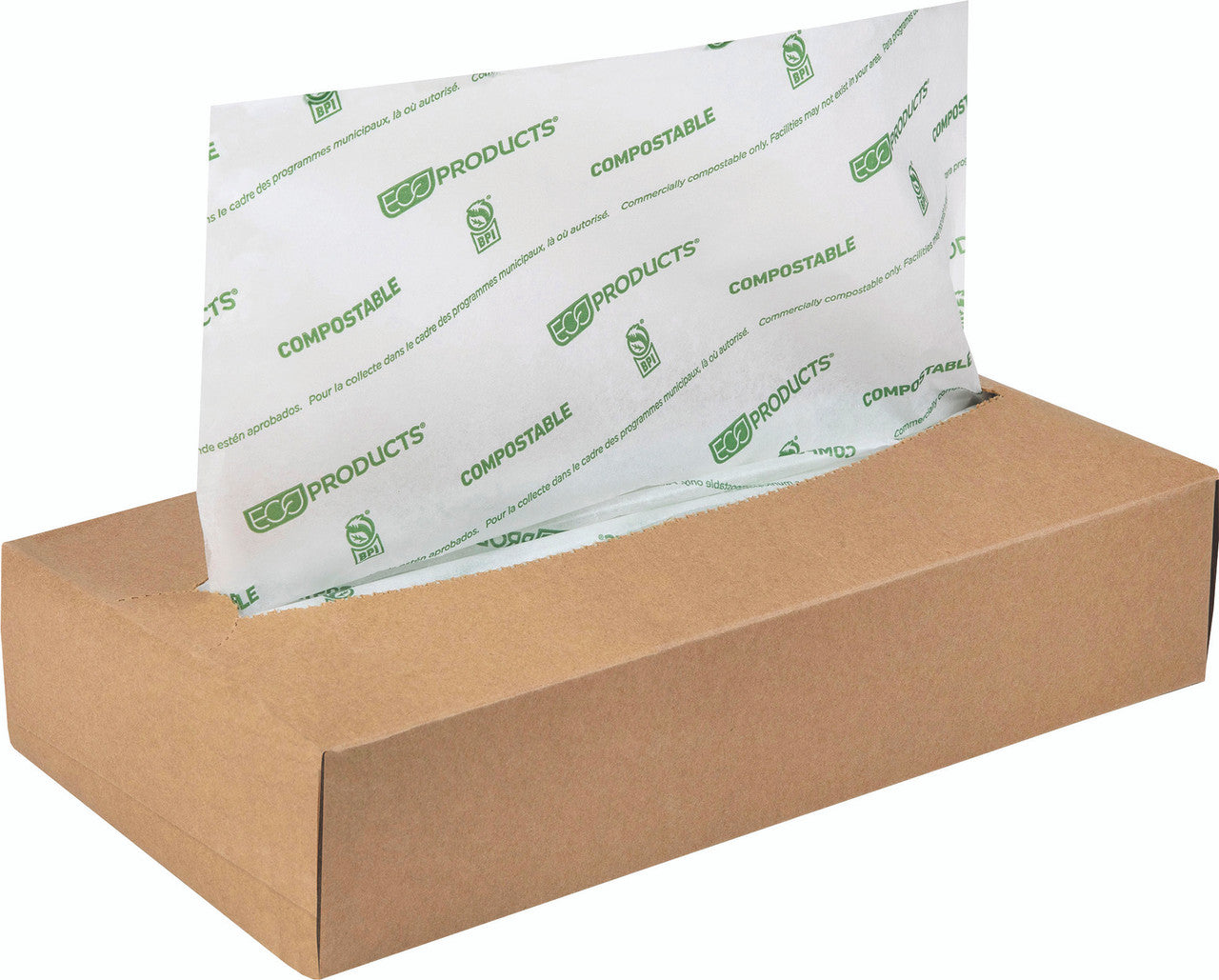 Eco-Products GreenStripe Renewable & Compostable Interfolded Dry Wax White Deli Paper, 10 x 10.75 in (QTY 6000), SKU EP-DELI10