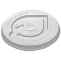Eco-Products GreenStripe Compostable PLA Flat Lid for 12-22 oz Paper Cold Cups, Straw Slot (QTY 1000), SKU EP-FLCC-22