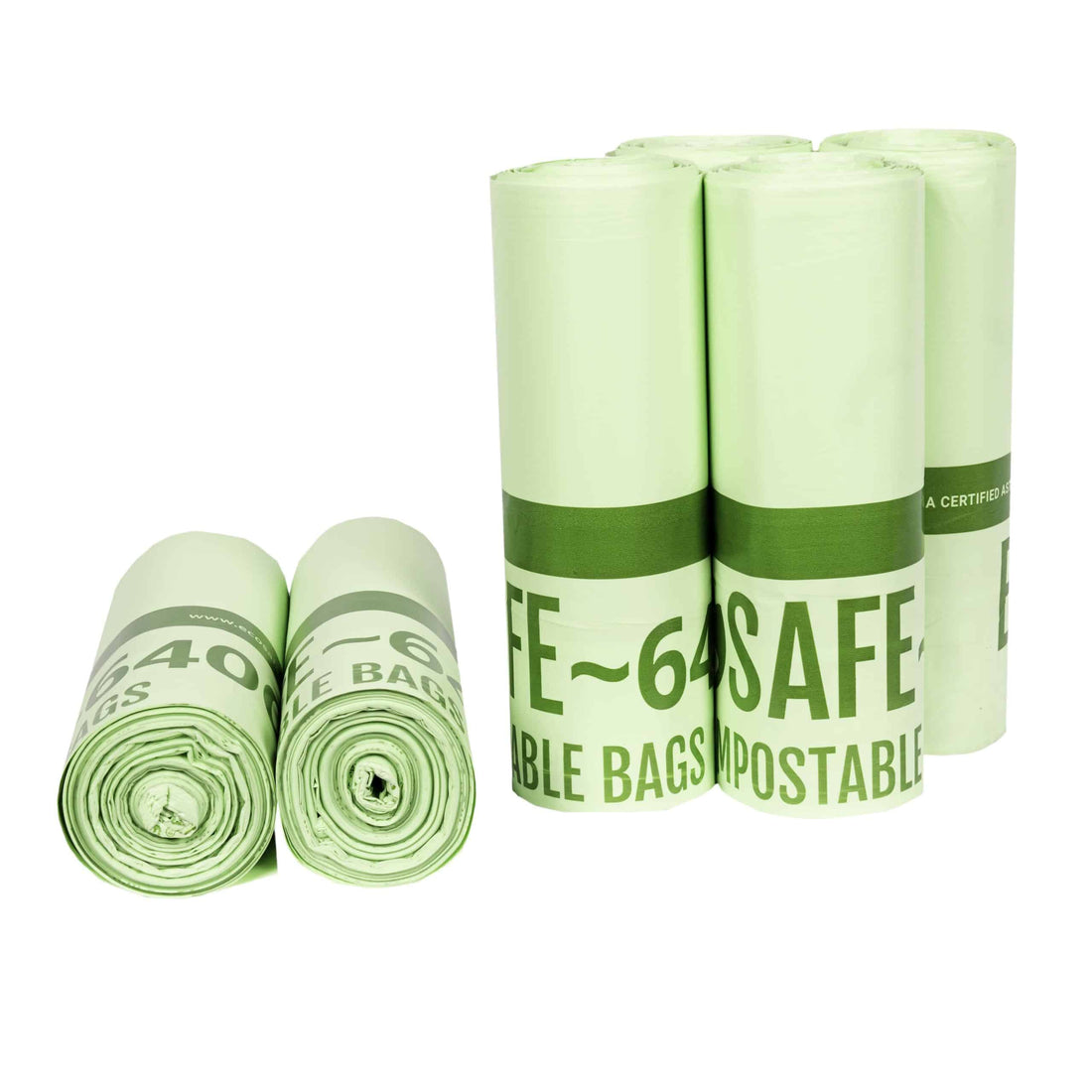 EcoSafe Zero Waste Compostable Bags 13 Gallon 24x32 for Kitchen and Office Bins (QTY 288), SKU HB2432-6