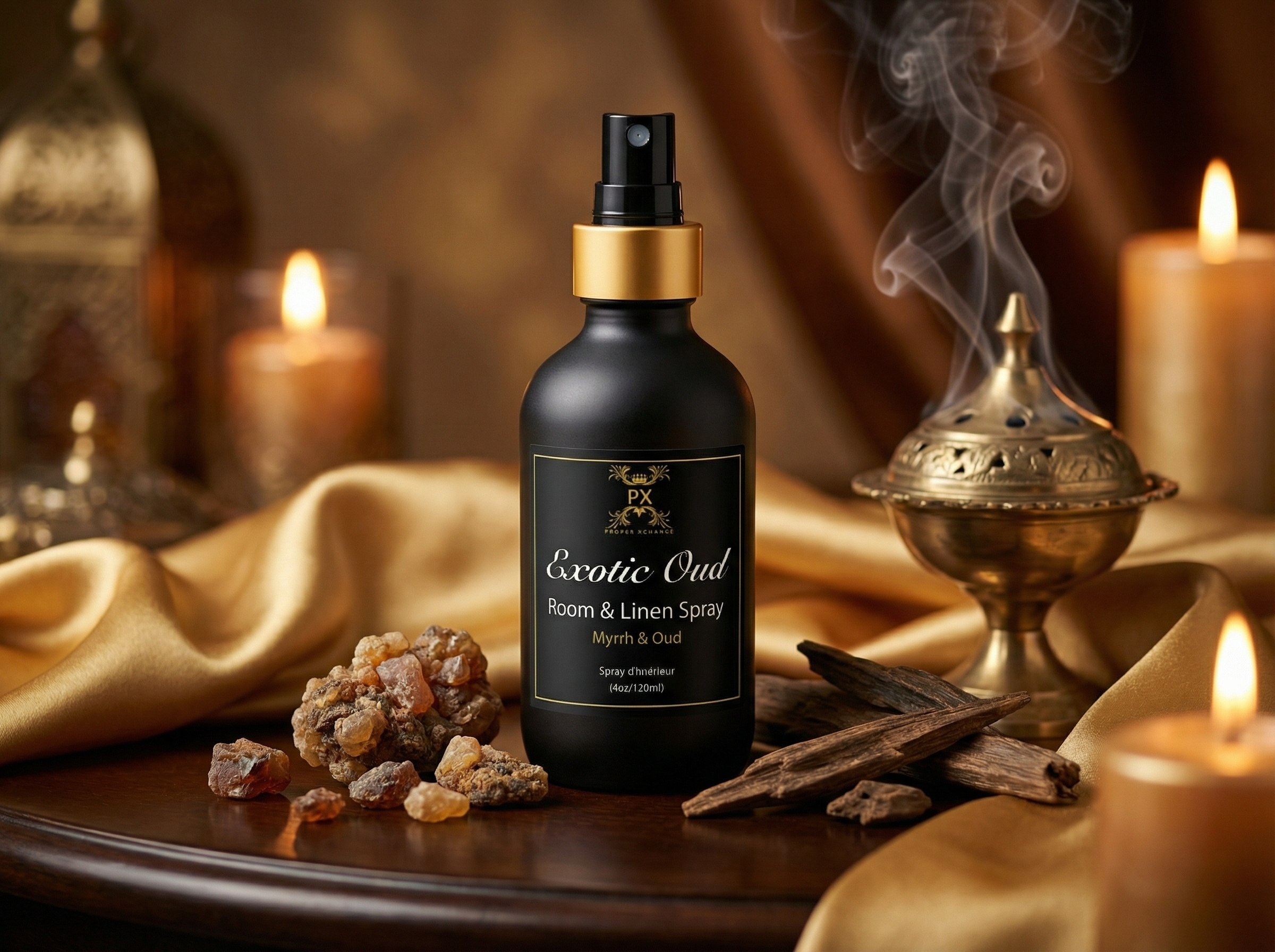 Exotic Oud Room, Linen, and Body Spray