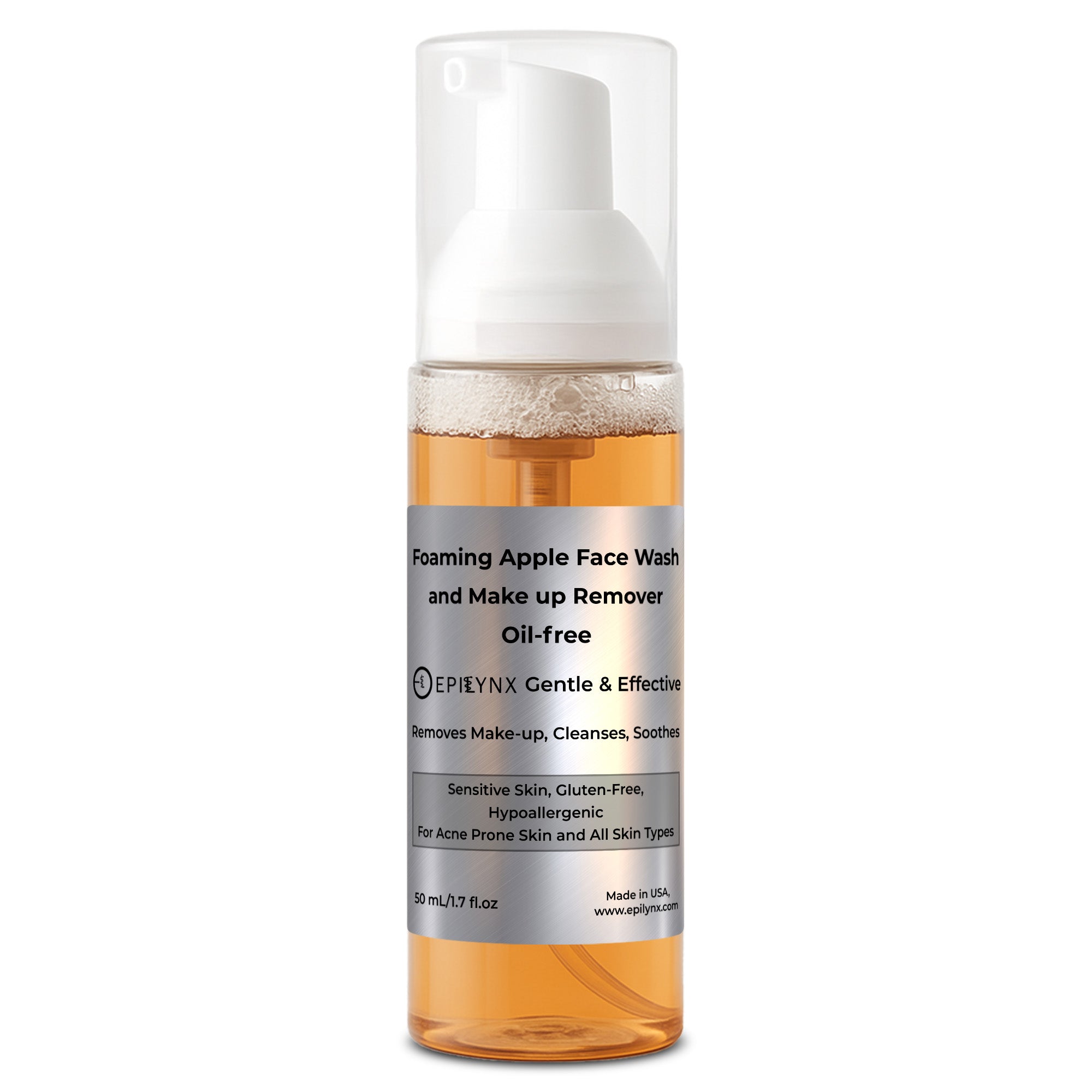 Gluten-Free Foaming Face Wash – Nut-Free, Vegan Cleanser with Aloe & Ashwagandha