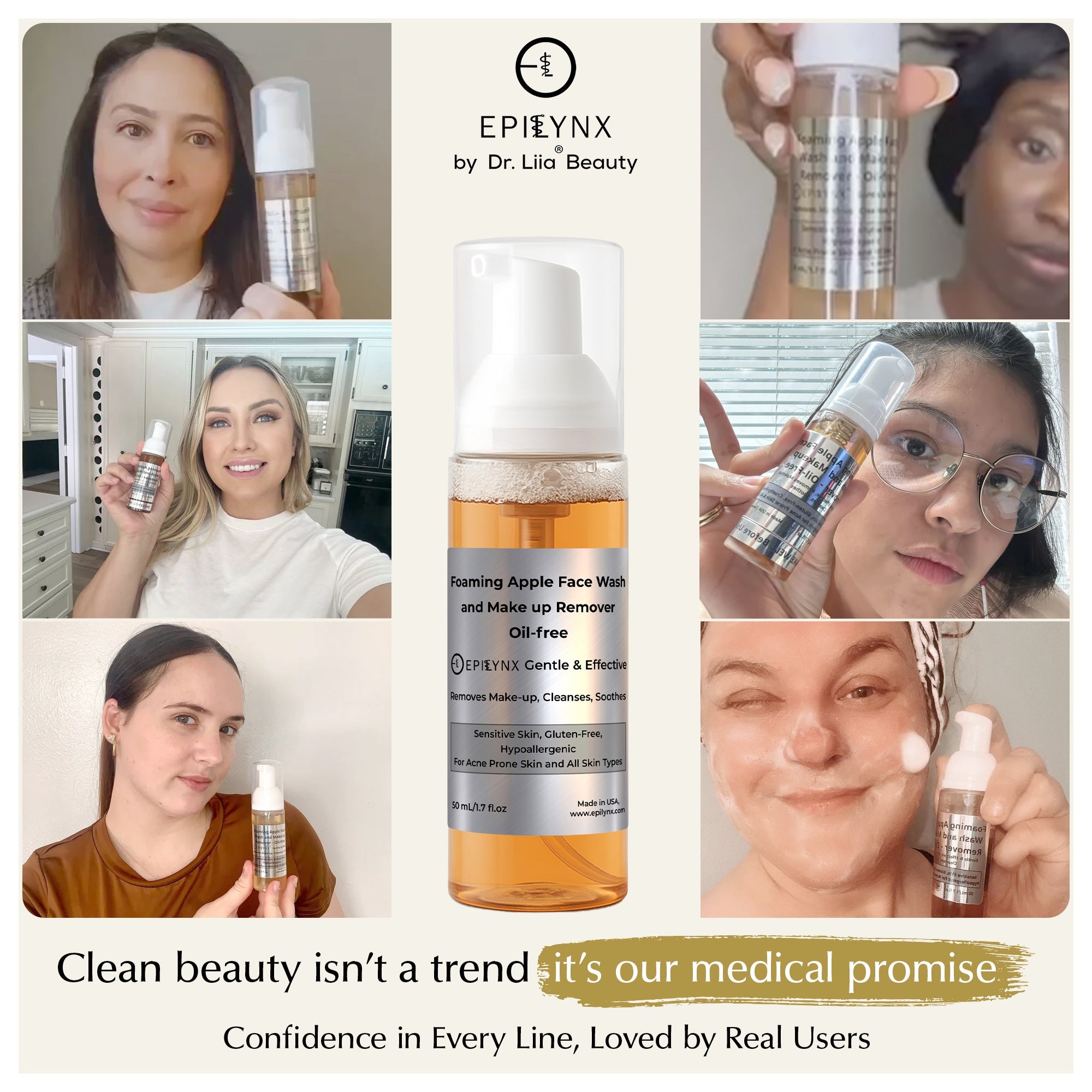 Gluten-Free Foaming Face Wash – Nut-Free, Vegan Cleanser with Aloe & Ashwagandha