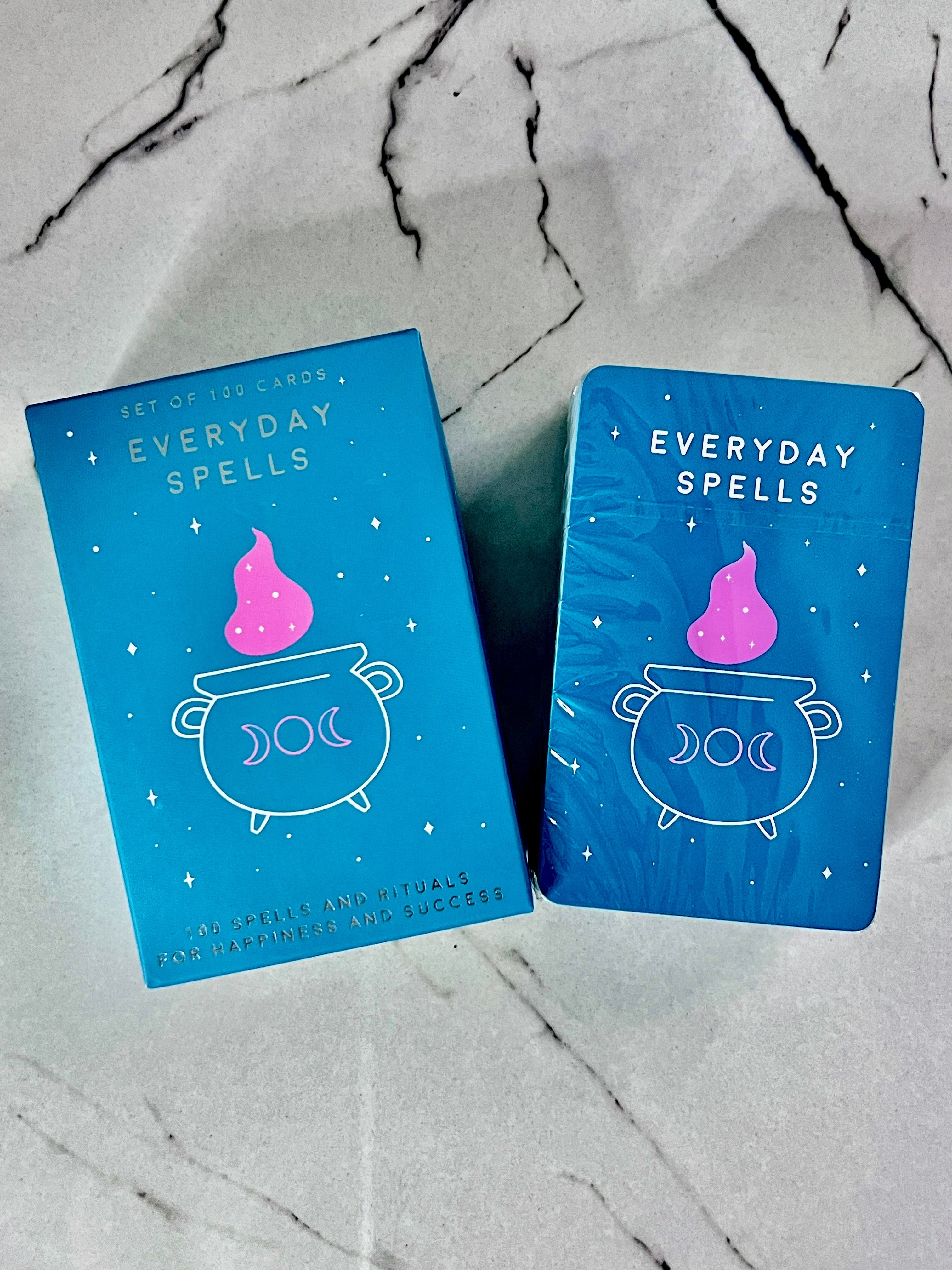 Everyday Spells ~ Set of 100 Cards with Tips and Prompts with Rituals to attract Happiness and Success