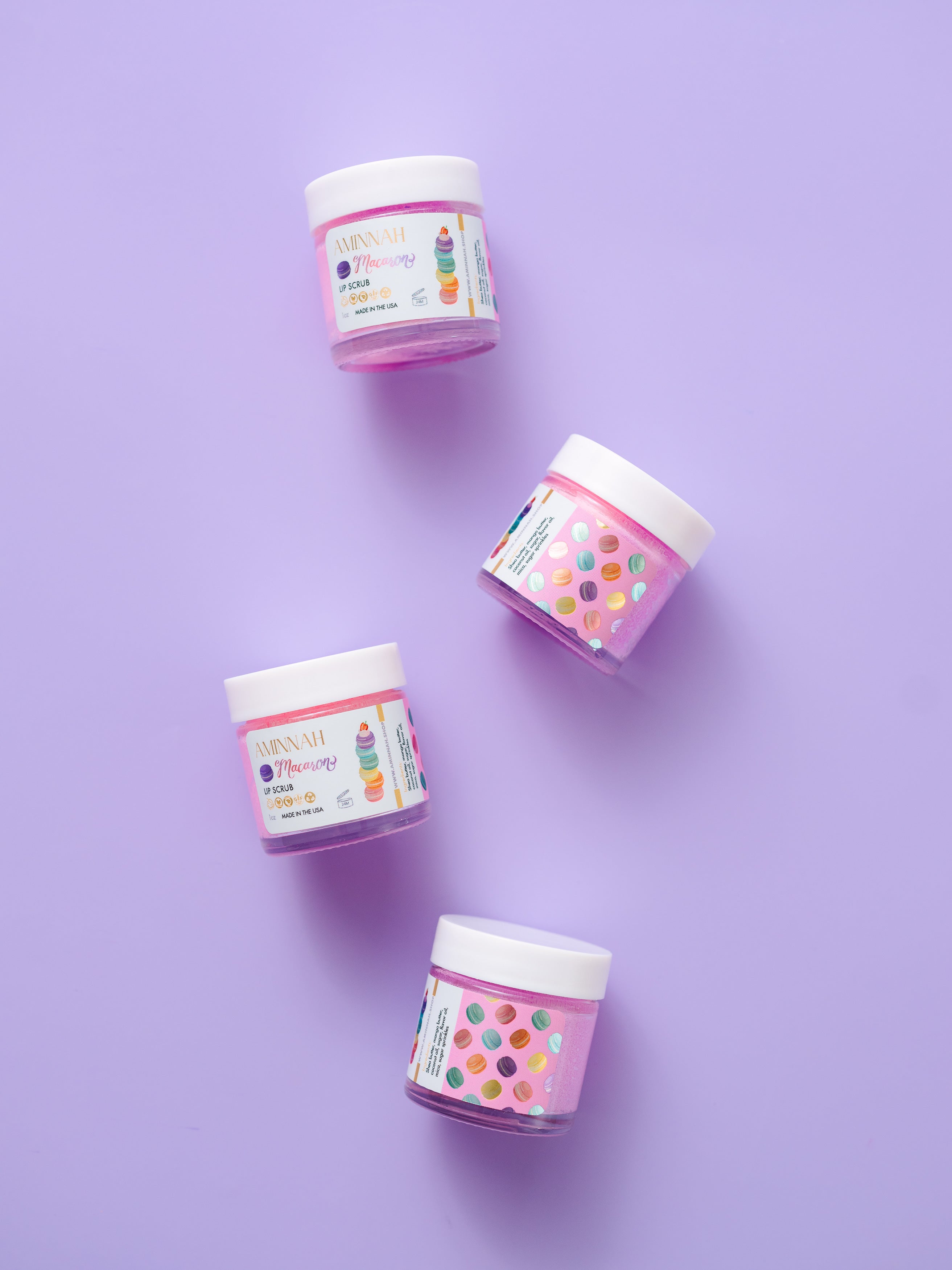 AMINNAH Lips Care Bundle featuring vegan lip scrub and nourishing lip treatments made with natural ingredients for soft, smooth, hydrated lips. Clean beauty, cruelty-free skincare from a female-owned brand, perfect for everyday lip care and gifting.