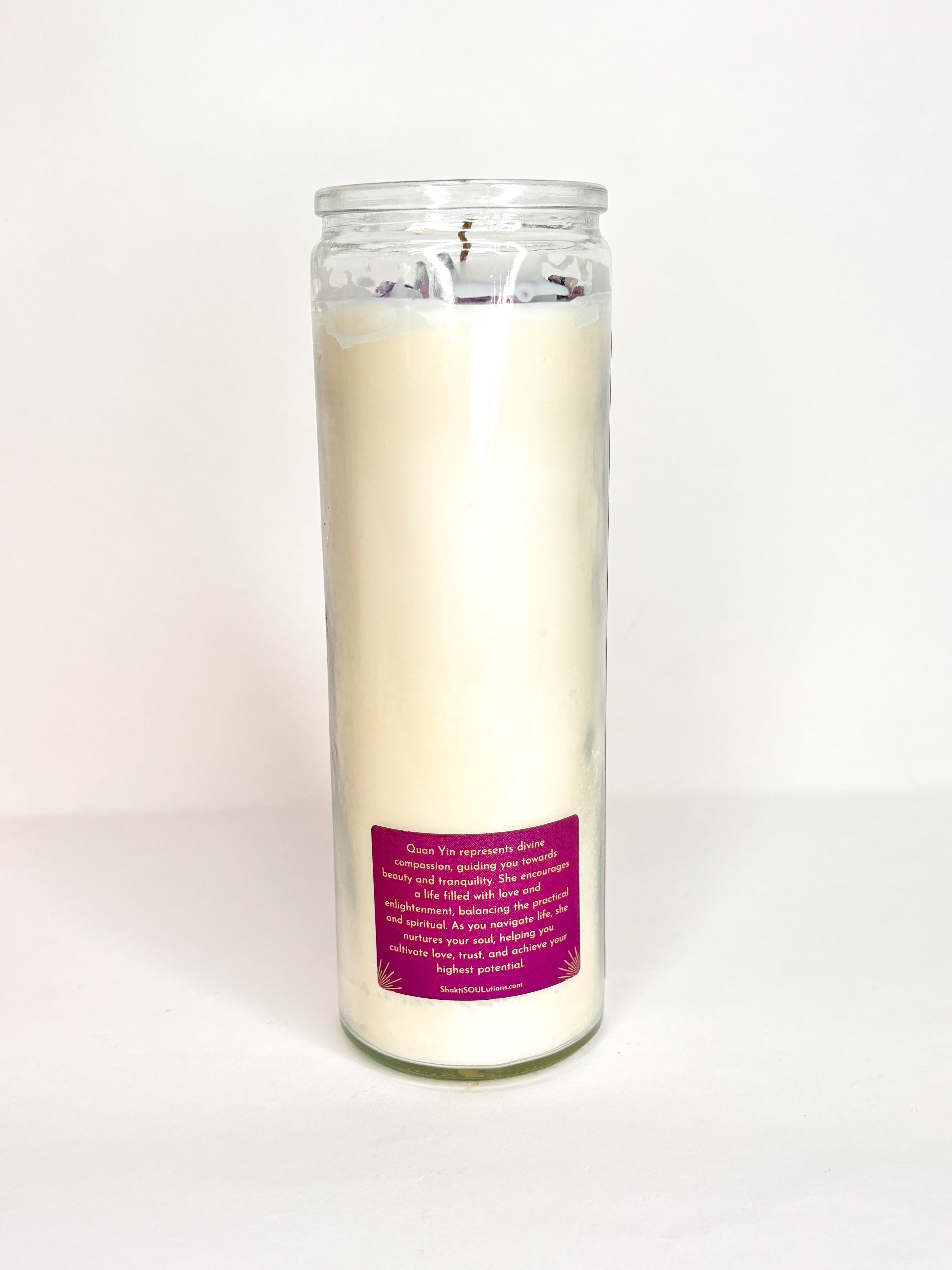 Quan Yin Crystal Altar Candle