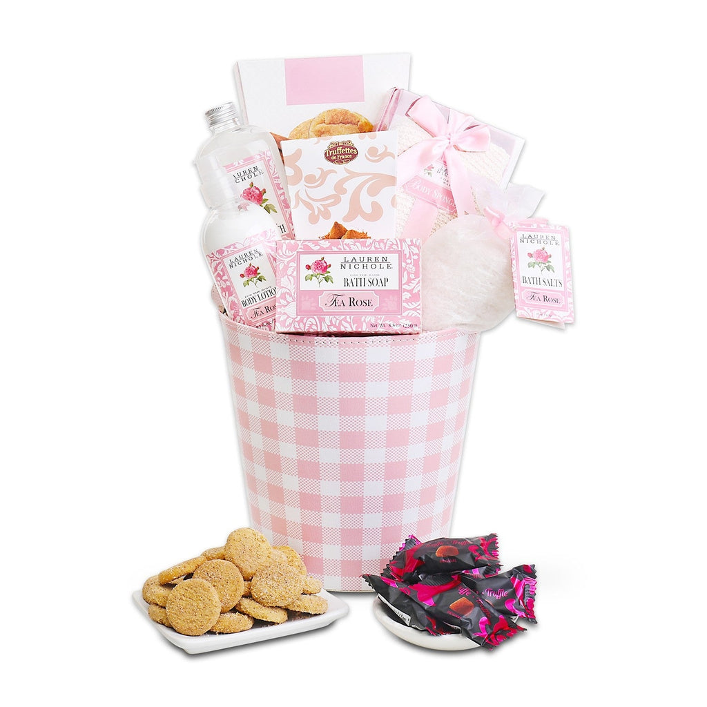 Rose Spa & French Truffles Gift Basket