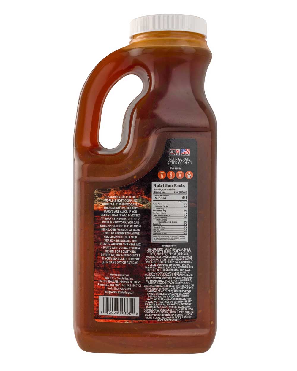 Gluten Free Uncle Walt’s Bloody Mary Mix | Pack of 6