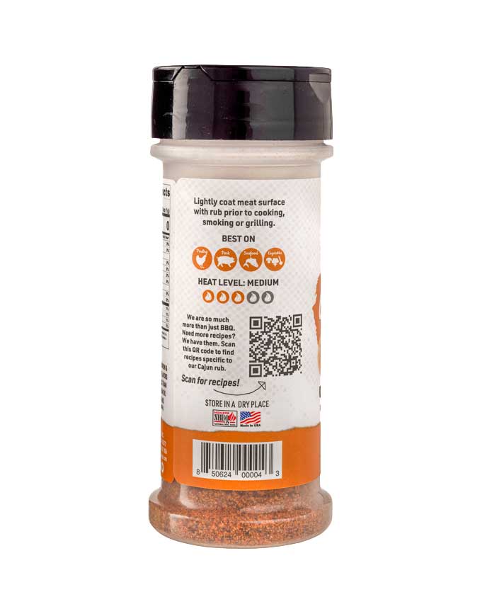 Cajun Gluten Free Keto Friendly Natural BBQ Rub 4 oz | Pack of 6