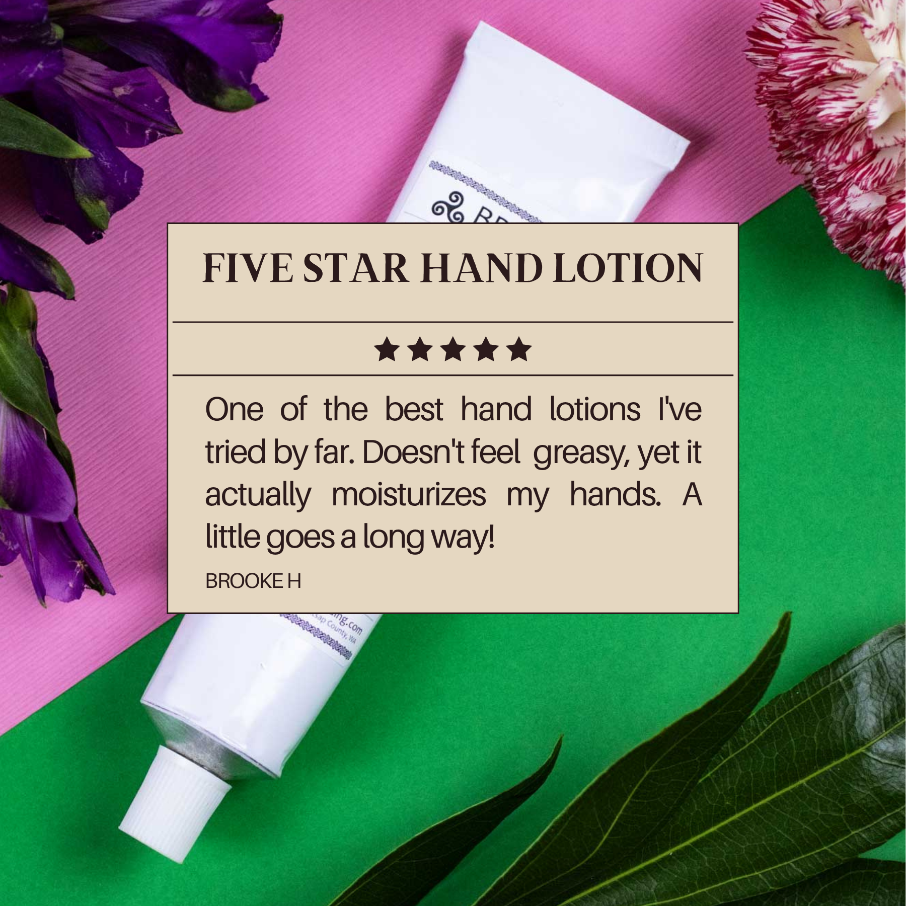 The Florist Natural Hand Lotion - Jasmine, Ylang Ylang, Helichrysum, and Sandalwood