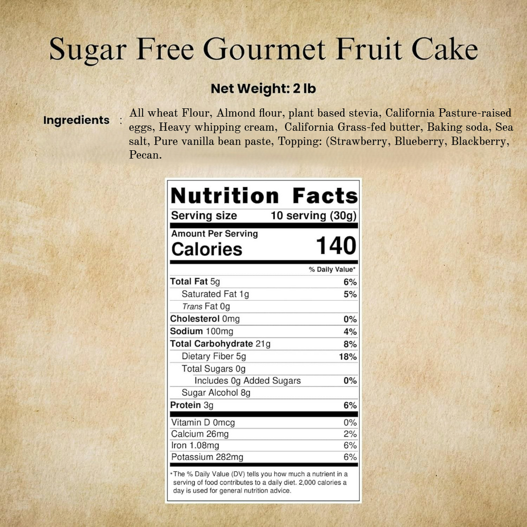 Andy Anand Sugar Free Mixed Berries Cake (2.8 lbs) - Diabetic Friendly Gourmet Dessert, No Sugar Added Berry Cake - Handmade Artisan Cake in Reusable Tray - Natural Keto Friendly Gourmet Treat