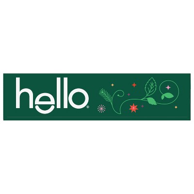 hello Home for the Holidays travel toiletry gift set with toothpaste, deodorant and reusable zippered bag, holiday oral care and personal hygiene essentials