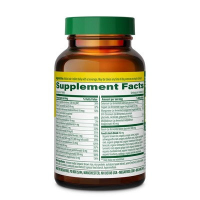 MegaFood Mens Multivitamin, Multivitamin for Men 40+ Immune Support, Vegetarian Tablets - 30ct: Non-GMO Project Verified