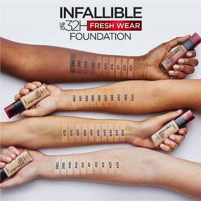 L'Oreal Paris Infallible 32HR Fresh Wear Foundation SPF 25 440 Natural Rose 1 fl oz - New