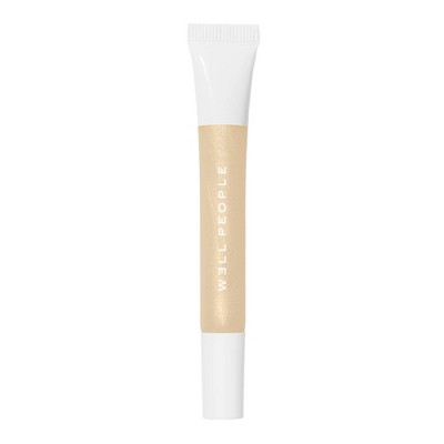 Well People Lip Nurture Hydrating Balm Gold Glow tube on a white background. Well People Lip Nurture Hydrating Balm Gold Glow 0.28oz - New