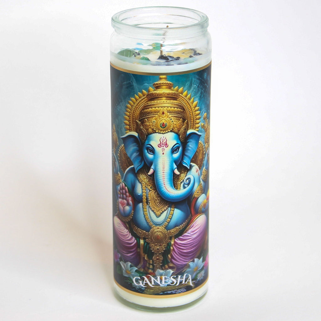 Ganesha Crystal Altar Candle