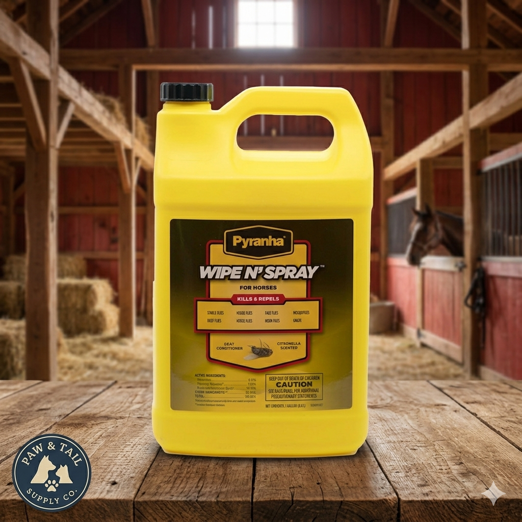 Cat Pyranha Horse Wipe N' Spray Rtu Citronella Equine Fly Protection 1 Gallon