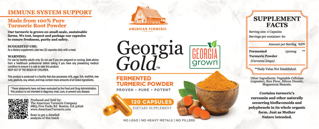 Fermented Probiotic Turmeric Puree – Georgia Gold, Lead-Free, Living Culture Formula