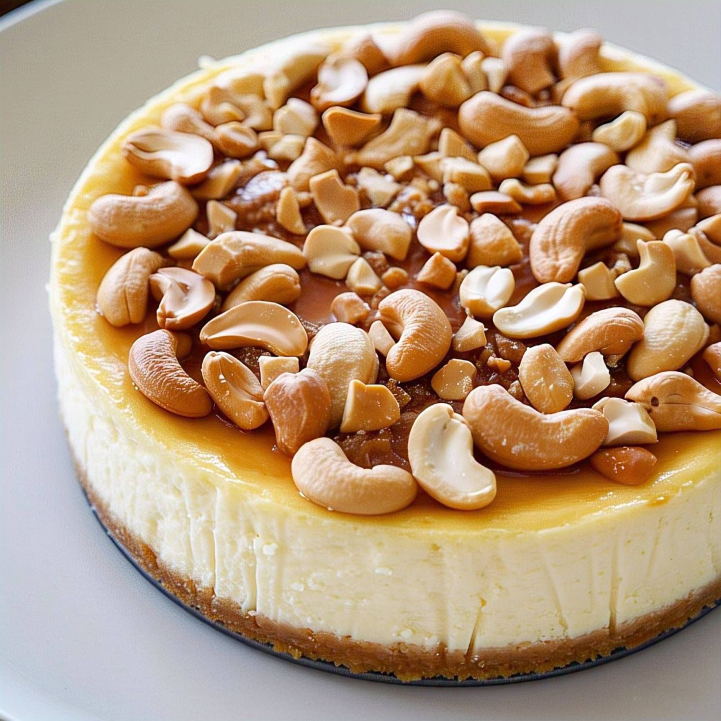 Andy Anand Gluten Free Sugar Free Caramel Cashew Cheesecake 9"- Delicious-Decadent Guilt-Free Treat" Best Cheese Cake Near Me For Celebrations & Delicious Diabetic Dessert (2.6 lbs)