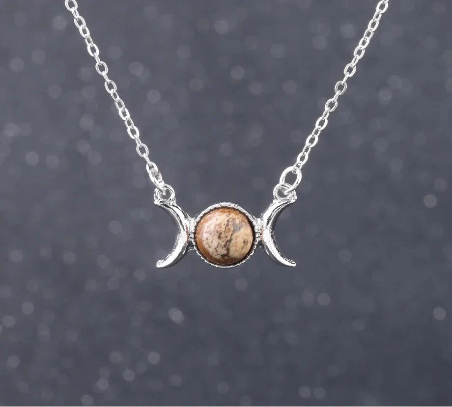 Triple Moon Crystal Necklaces