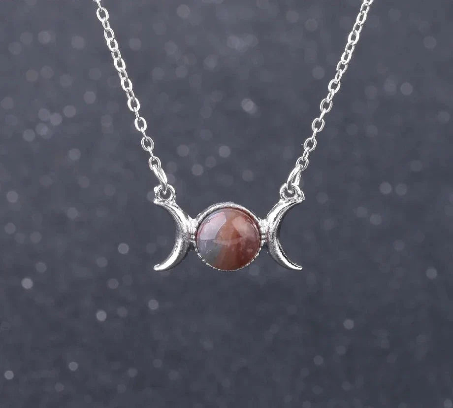 Triple Moon Crystal Necklaces