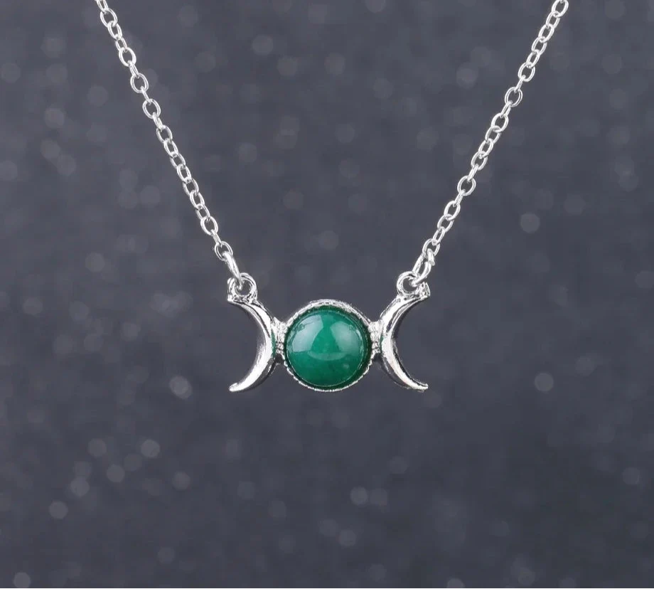 Triple Moon Crystal Necklaces
