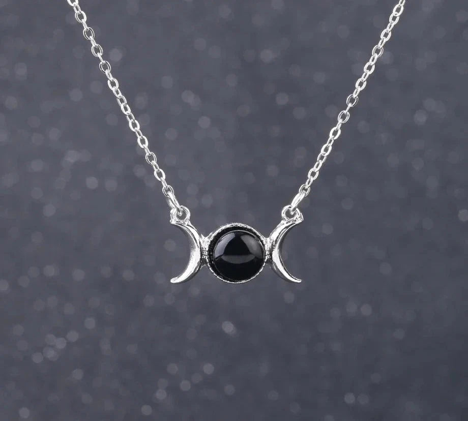Triple Moon Crystal Necklaces