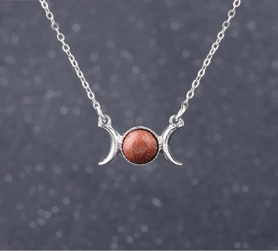 Triple Moon Crystal Necklaces
