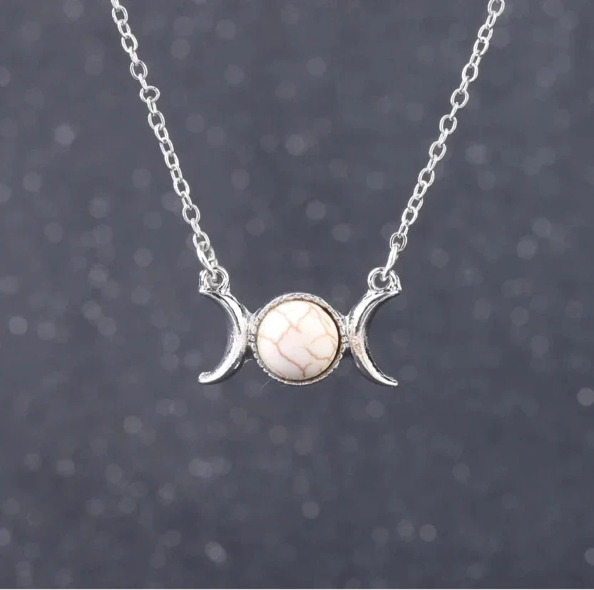 Triple Moon Crystal Necklaces