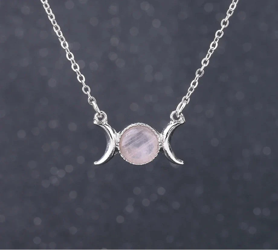 Triple Moon Crystal Necklaces