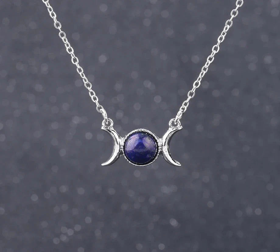 Triple Moon Crystal Necklaces