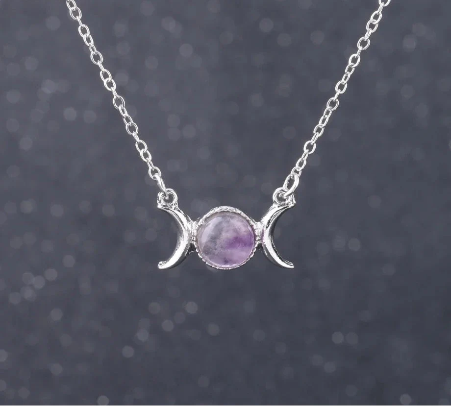 Triple Moon Crystal Necklaces