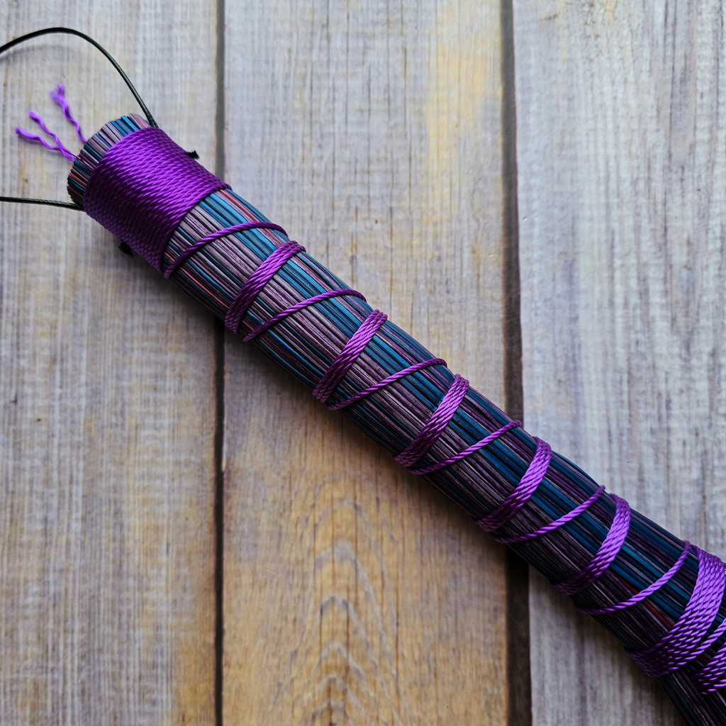 Hand Crafted Floral Broom, 15"