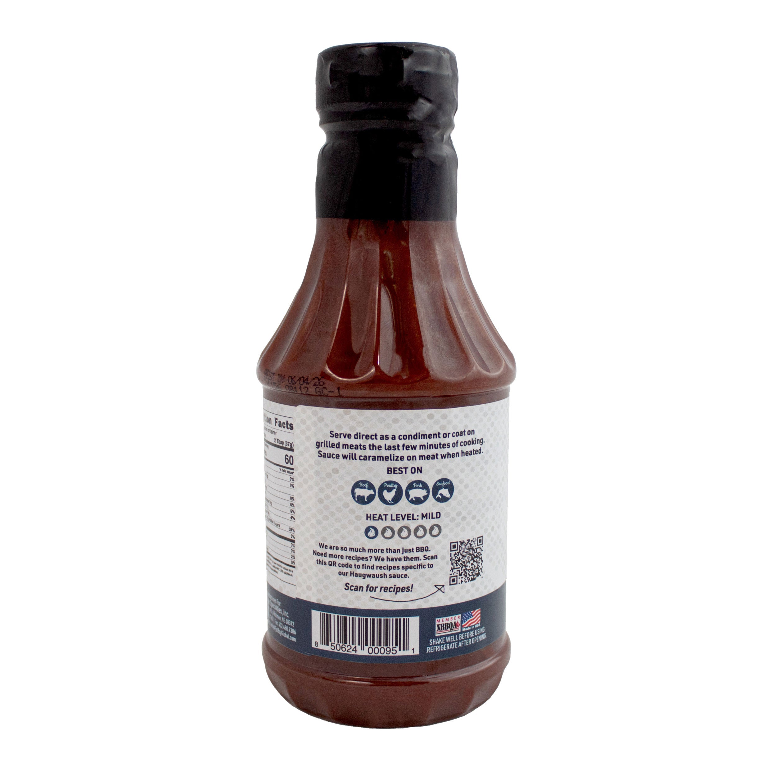 Haugwaush Gluten Free Natural BBQ Sauce 19 oz - Pack of 2