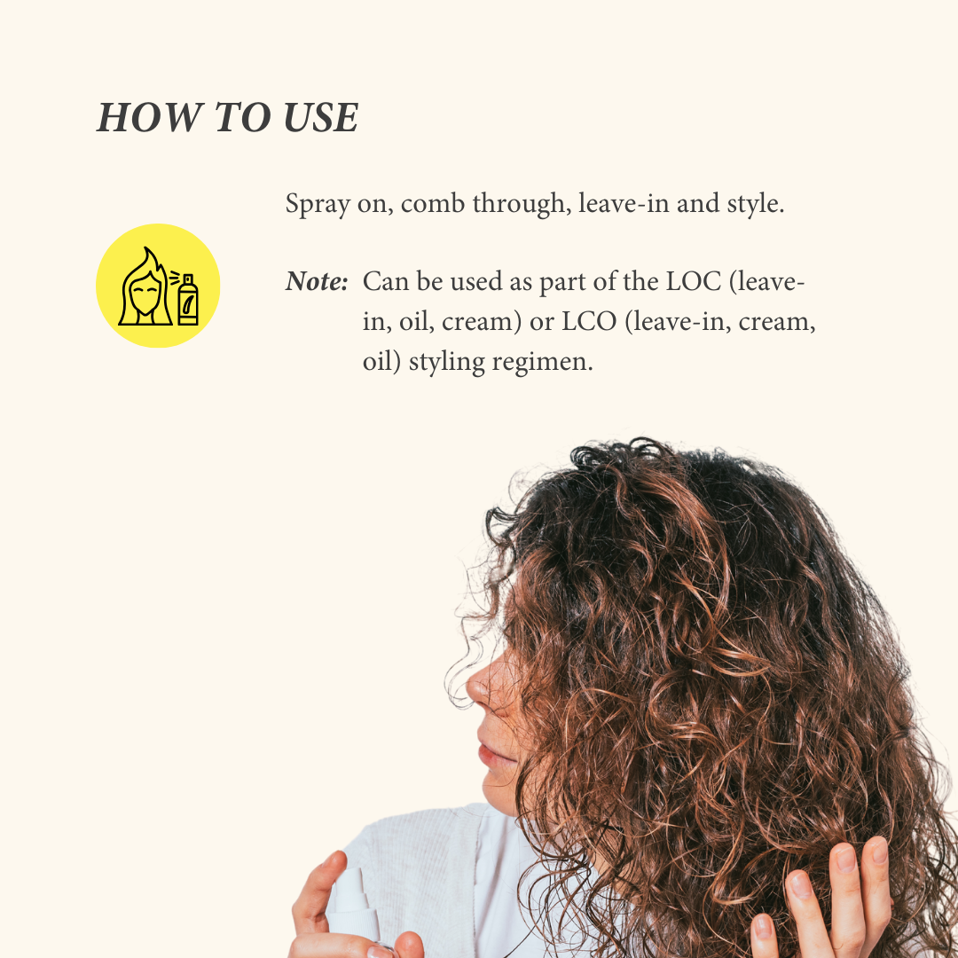 Moisturizing Hair Milk Spritz – Leave-In Conditioner for Natural & Curly Hair