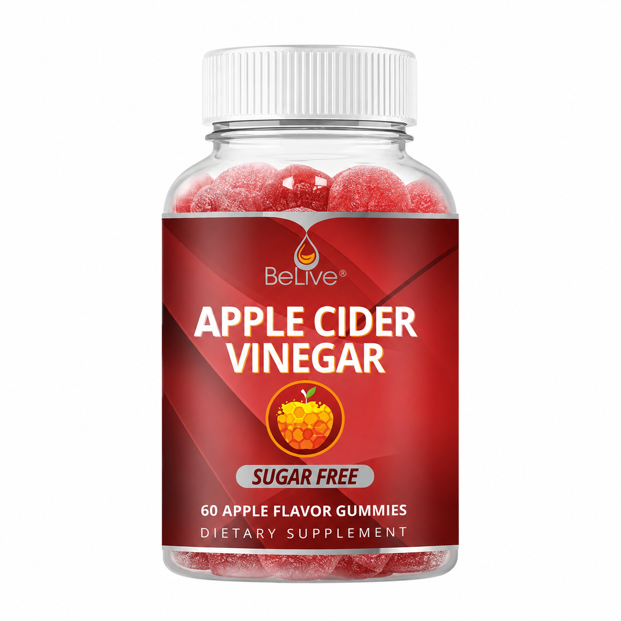 BeLive Sugar-Free Apple Cider Vinegar Gummies – 120 Count