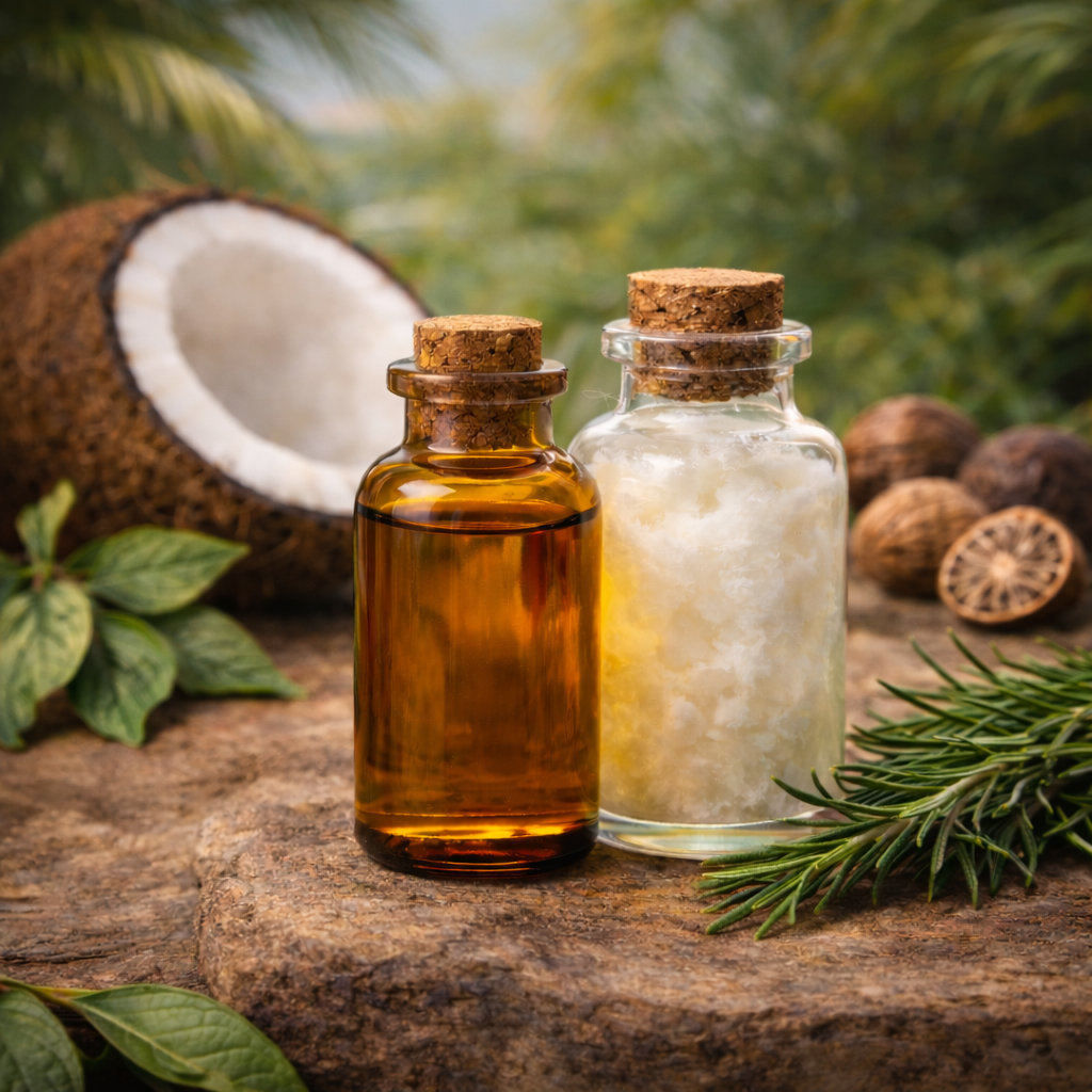Island Nutri-Oil Fusion: Coconut & Cocoa Oils with Nutmeg and Rosemary
