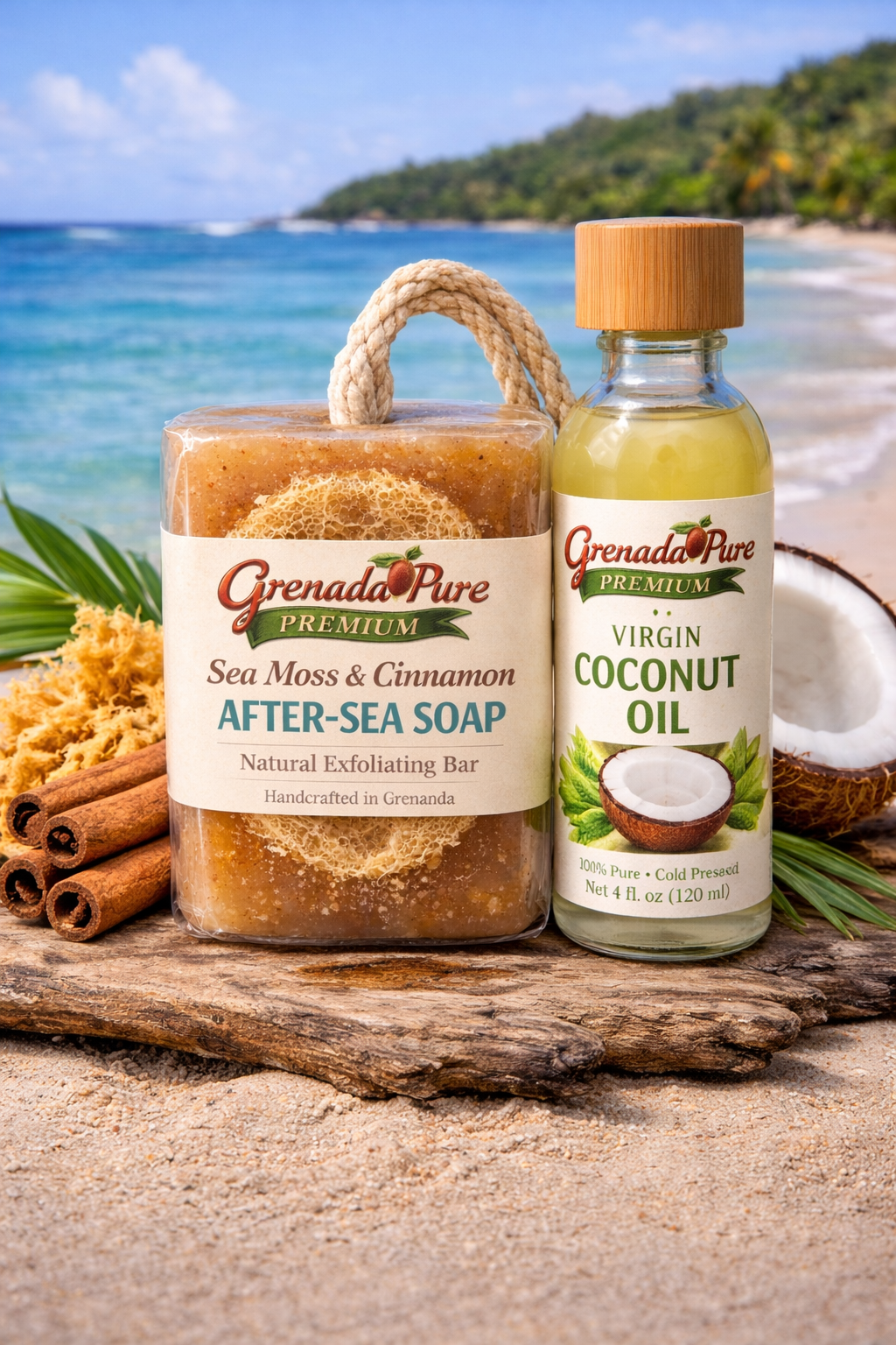After-Sea Recovery Bundle – Sea Moss Soap & Coconut Oil
by Grenada Pure Premium