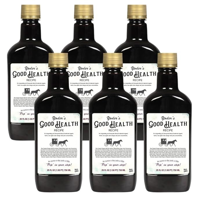 Yoder’s Good Health Recipe Apple Cider Vinegar Herbal Tonic – 25 oz