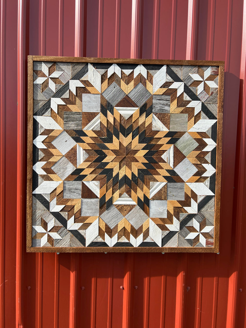 Amish Handmade Barn Quilt Wall Art – Reclaimed Barn Wood – 30.5” x 30.5”