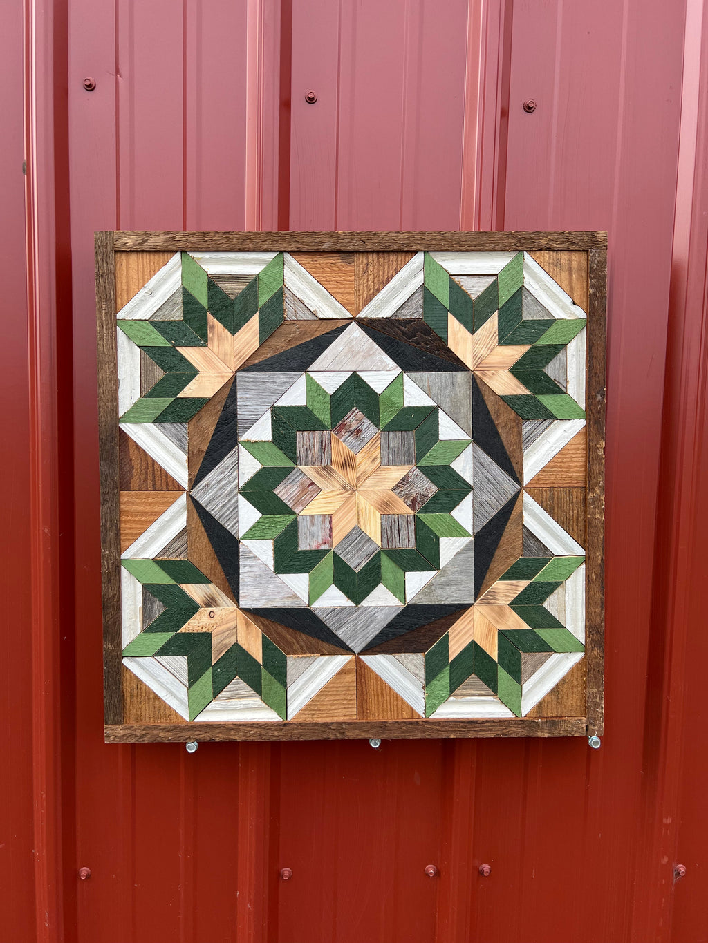 Amish Handmade Barn Quilt Wall Art – Reclaimed Barn Wood – 20.75” x 20.75”