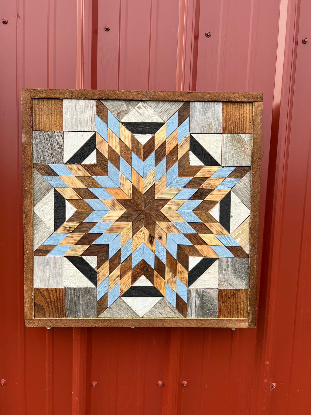 Amish Handmade Barn Quilt Wall Art – Reclaimed Barn Wood – 20.75” x 20.75”