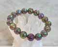 Wicked Glam Disco Ball Prism Bracelet – Mystic Gray Agate (12mm)