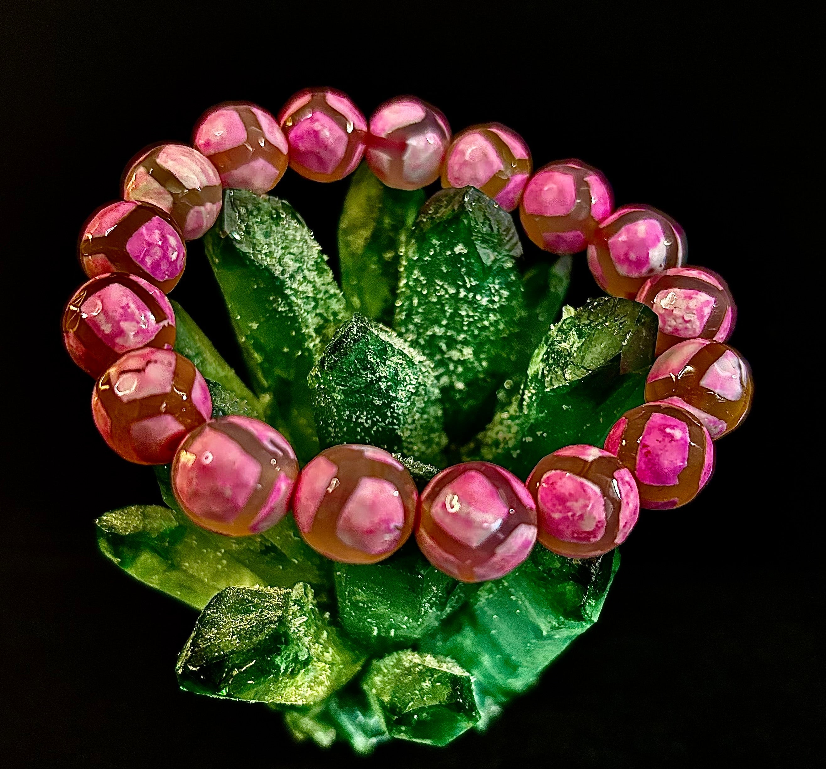 Pink Tibetan Agate Bracelet