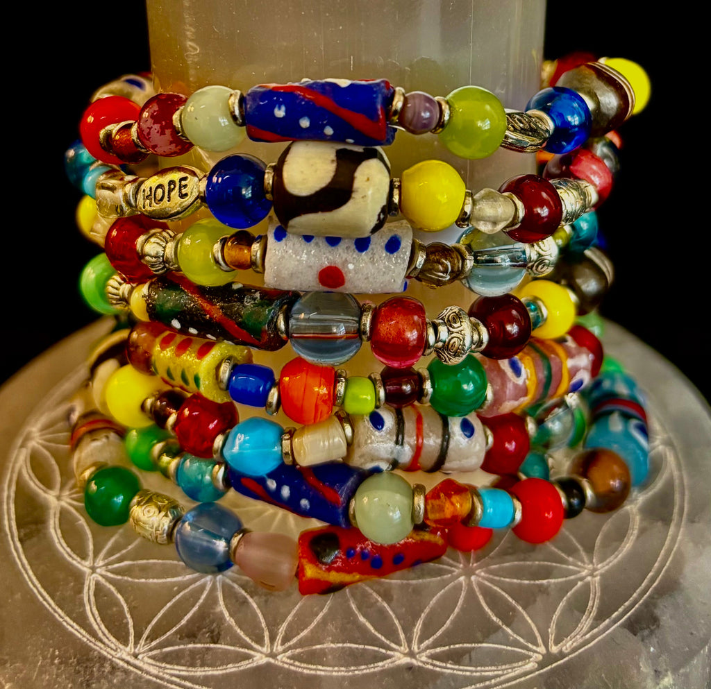 ✨ Hope Forward Uganda Trade Bead Bracelet ✨