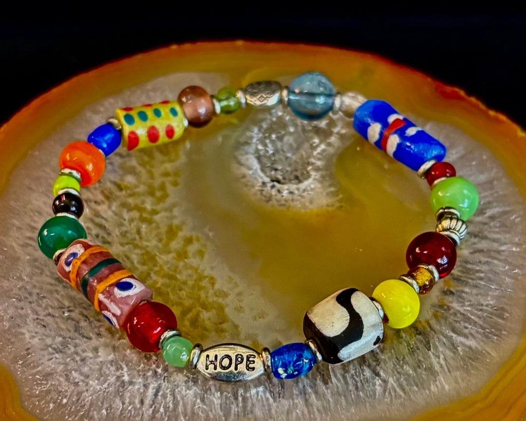 ✨ Hope Forward Uganda Trade Bead Bracelet ✨